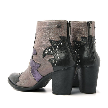 Damen-Stiefeletten 85.609 Purple-Multi