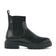 Beau Damen Leder Chelsea-Boots Black