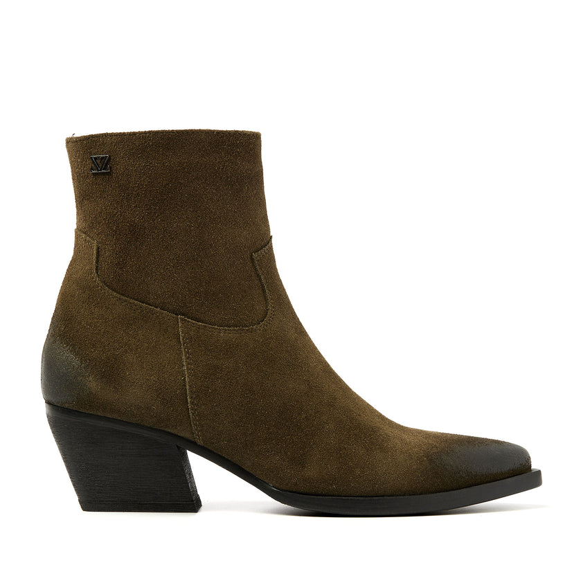 Alix Damen Wildleder-Stiefeletten Khaki