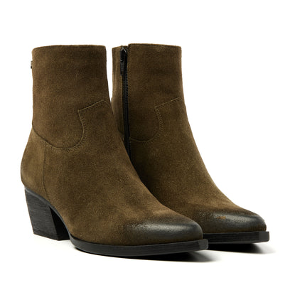 Alix Damen Wildleder-Stiefeletten Khaki