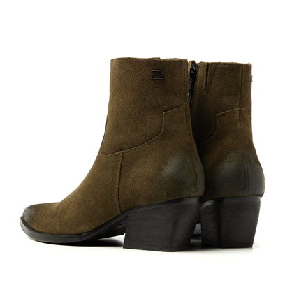 Alix Damen Wildleder-Stiefeletten Khaki