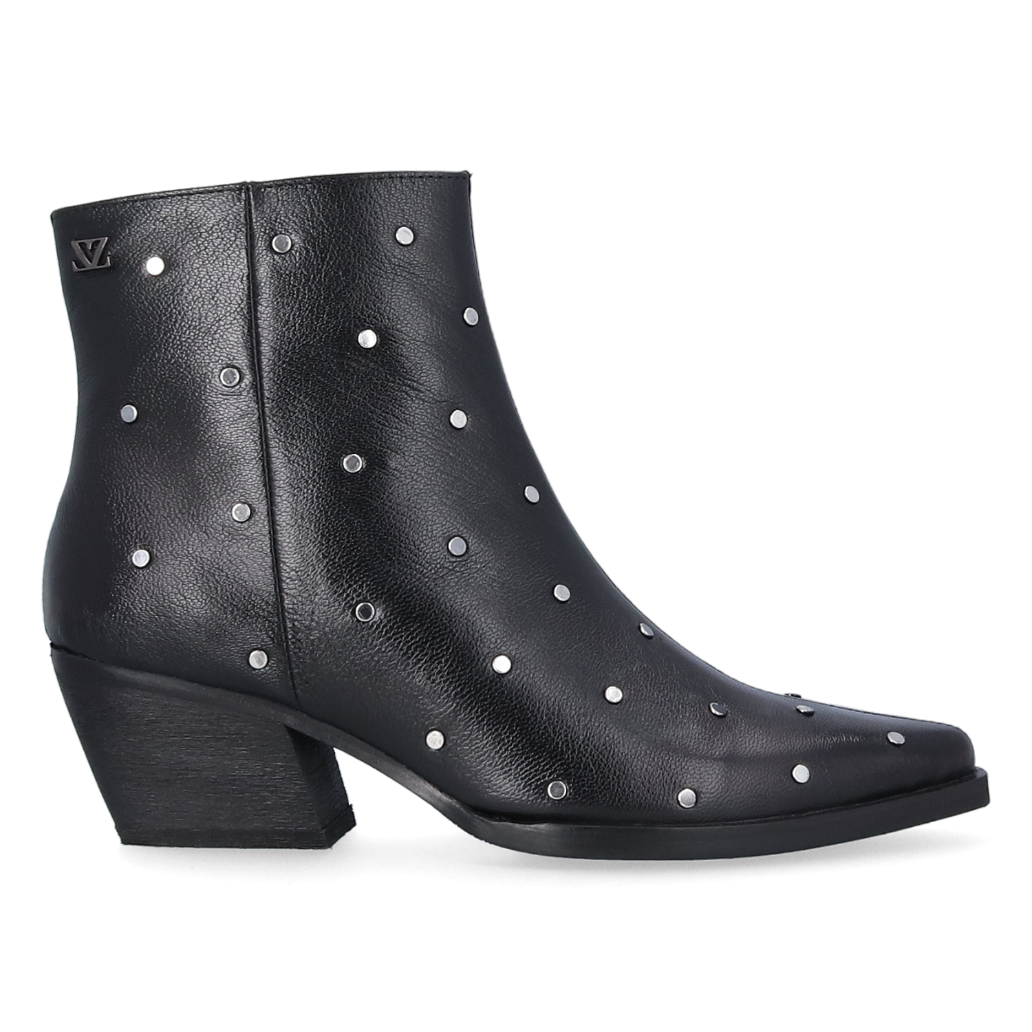 Claire Damen Leder-Stiefeletten Black