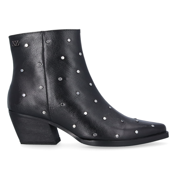 Claire Damen Leder-Stiefeletten Black