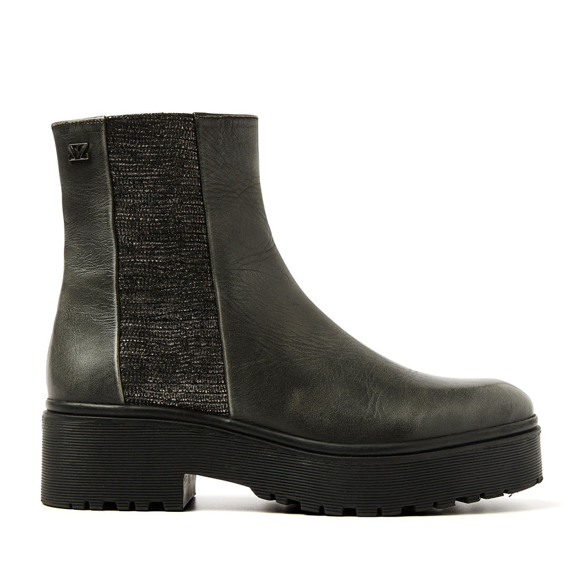 Olivie Damen Leder-Boots Pewter