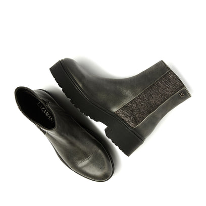 Olivie Damen Leder-Boots Pewter