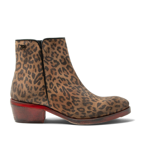 Sara Damen Wildleder-Stiefeletten Tan/Leo