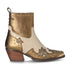 Kaia Damen Leder-Stiefeletten Gold/White