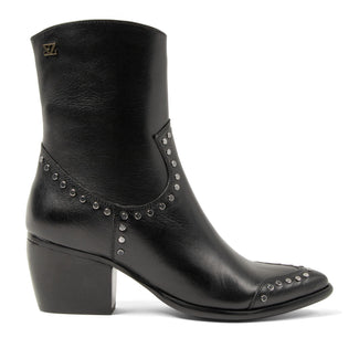 Kylie Damen Leder-Stiefeletten Black