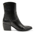 Kylie Damen Leder-Stiefeletten Black