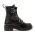 Abby Damen Leder Biker-Boots Black