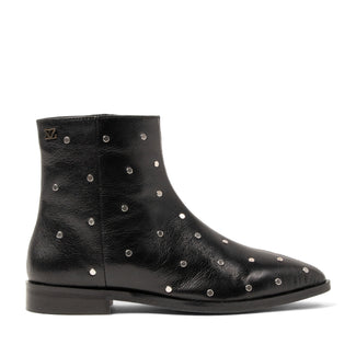 Dana Damen Leder-Stiefeletten Black