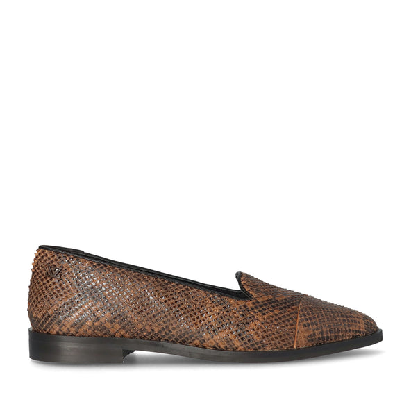 Flora Damen Leder-Loafers Biscuit