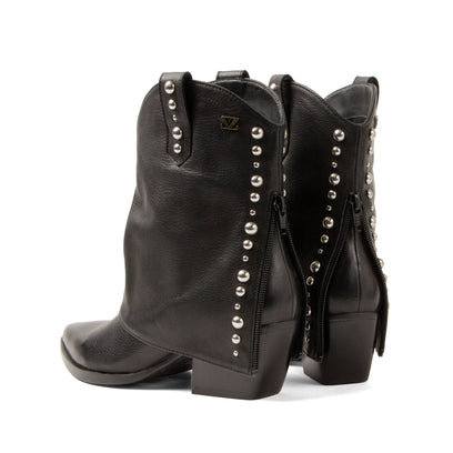Yara Damen Leder Stiefeletten Black