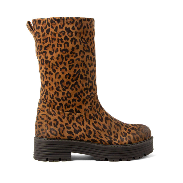 Jacky Damen Wildleder-Stiefel Tan/Leo