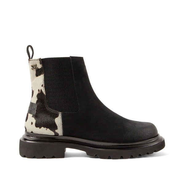 Haidy Damen Wildleder-Boots Black/White