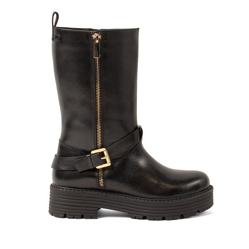 Lotte Damen Leder-Boots Black