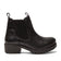 Lia Dames Leder Chelsea-Boots Black