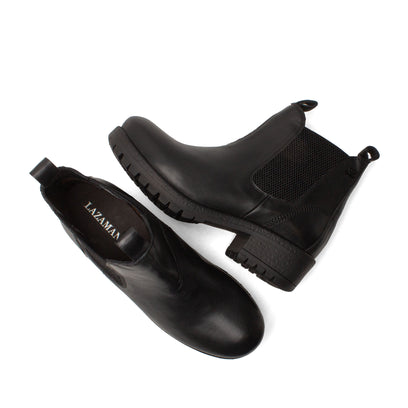 Lia Dames Leder Chelsea-Boots Black
