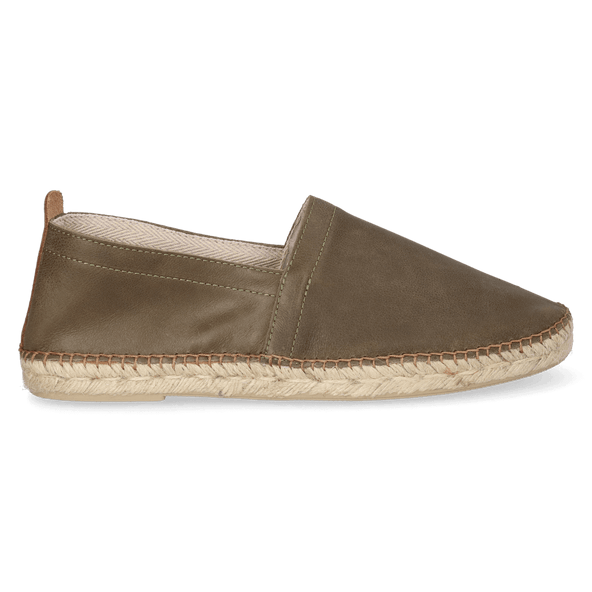 Marc Herren Leder-Espadrilles Caqui