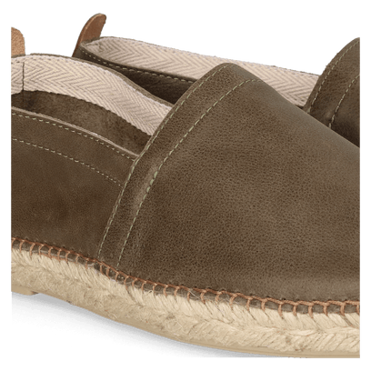 Marc Herren Leder-Espadrilles Caqui