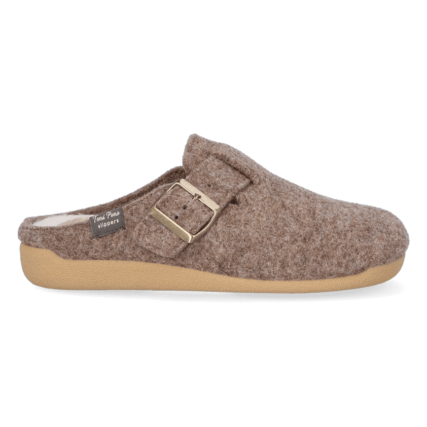 Mima-FP Damen Hausschuhe Taupe