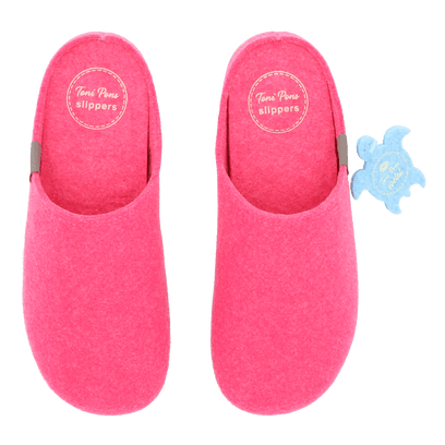 Mona-FR Damen Hausschuhe Fucsia