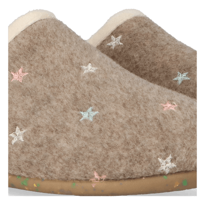 Mona-FT Damen Hausschuhe Taupe