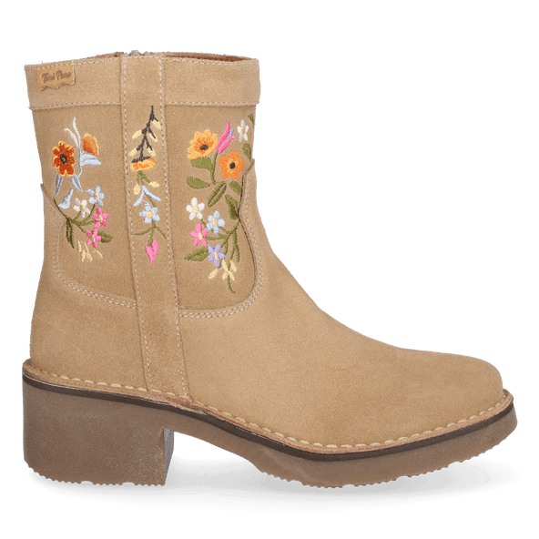 Monells Damen Wildleder-Boots Beige