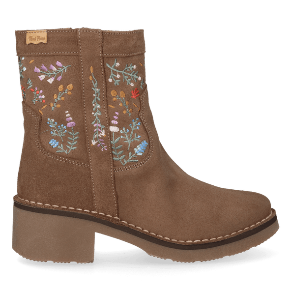Monells Damen Wildleder-Boots Taupe