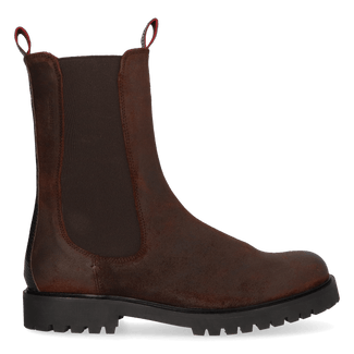 BEBE 03.03 Damen Leder-Boots Dark Brown