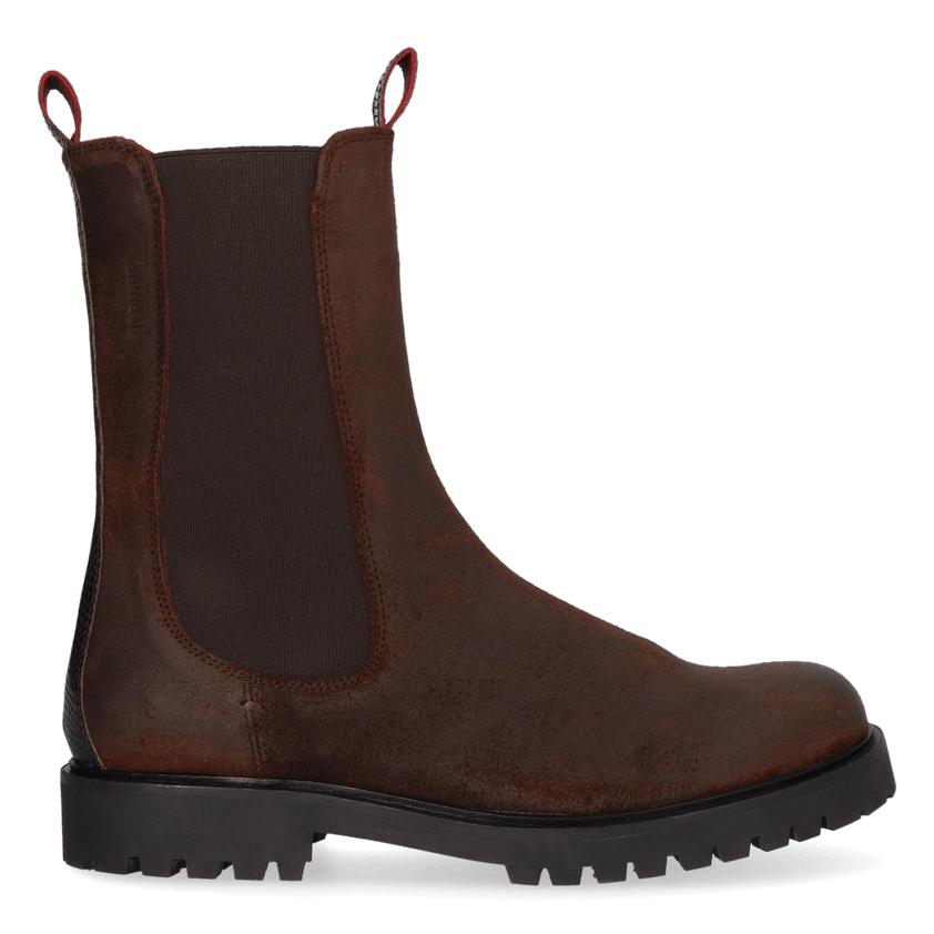 BEBE 03.03 Damen Leder-Boots Dark Brown