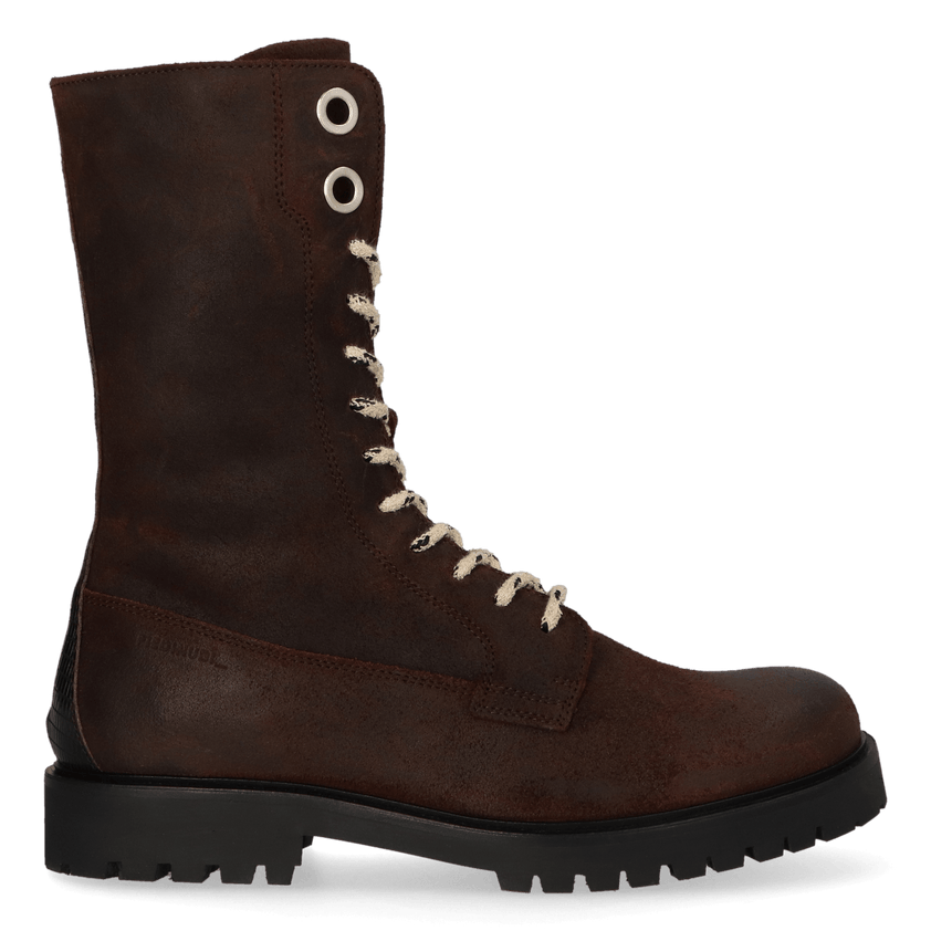 BONNIE 01.04 Damen Leder-Boots Dark Brown