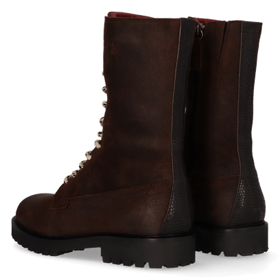 BONNIE 01.04 Damen Leder-Boots Dark Brown
