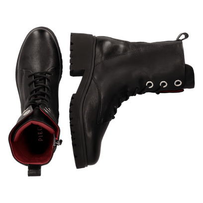 CLEO 16.01 Damen Leder-Schnürboots Black