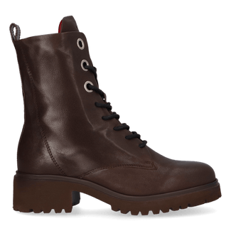 CLEO 16.02 Damen Leder-Schnürboots Dark Brown