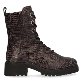 CLEO 16.04 Damen Leder-Schnürboots Black Snake