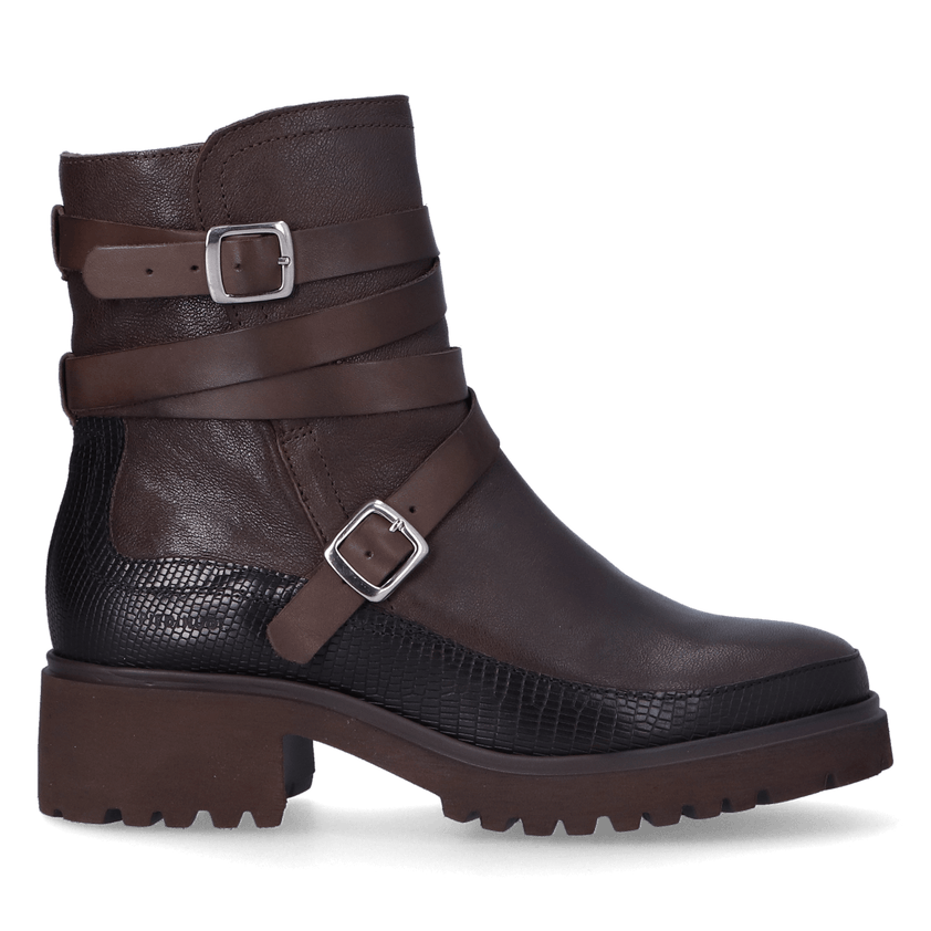 CODY 13.03 Damen Leder-Stiefeletten Dark Brown