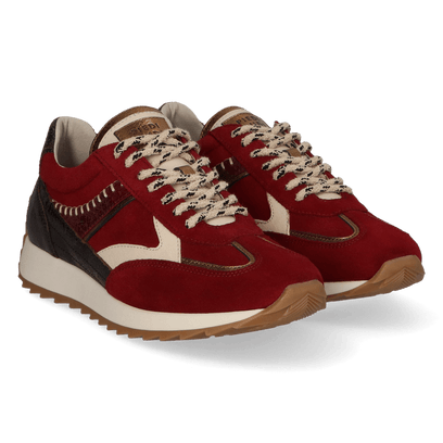 HARLEM 02.15 Damen Wildleder-Sneaker Bordeaux