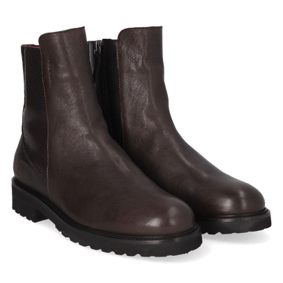 HAUDI 04.02 Damen Leder-Boots Dark Brown