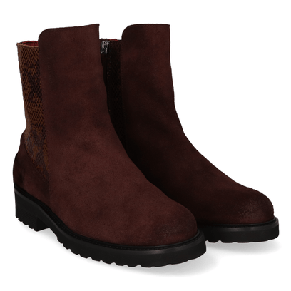HAUDI 04.03 Damen Wildleder-Boots Dark Brown