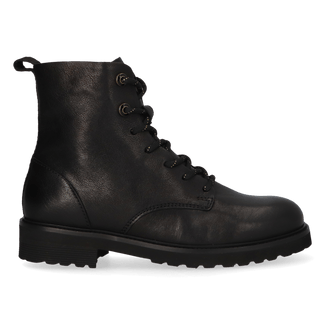 HEN 01.01 Damen Leder-Stiefeletten Black