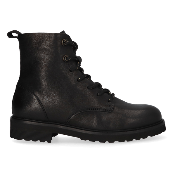 HEN 01.01 Damen Leder-Stiefeletten Black