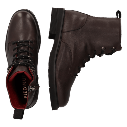 HEN 01.02 Damen Leder-Stiefeletten Dark Brown