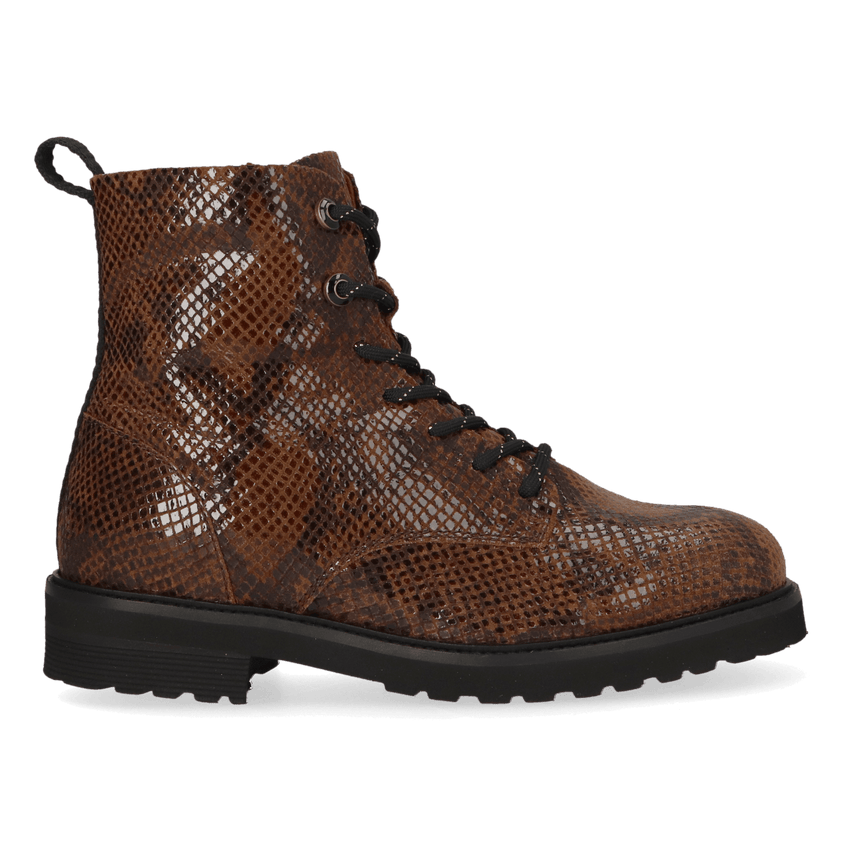 HEN 01.03 Damen Leder-Stiefeletten Dark Brown