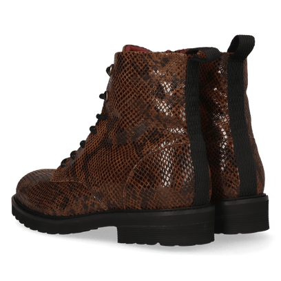 HEN 01.03 Damen Leder-Stiefeletten Dark Brown