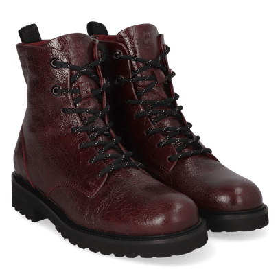 HEN 01.06 Damen Leder-Stiefeletten Bordeaux