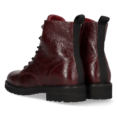 HEN 01.06 Damen Leder-Stiefeletten Bordeaux