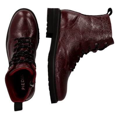 HEN 01.06 Damen Leder-Stiefeletten Bordeaux