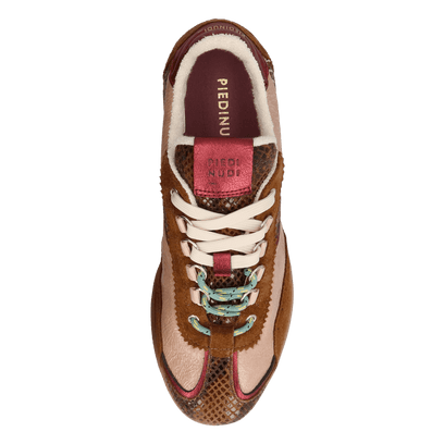 JANET 02.05 Damen Leder-Sneaker Dark Brown