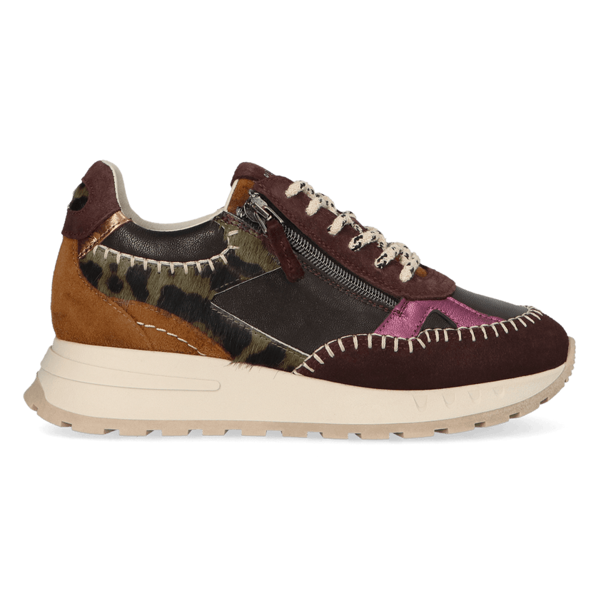 KAROL 04.04 Damen Leder-Sneaker Dark Brown/Purple